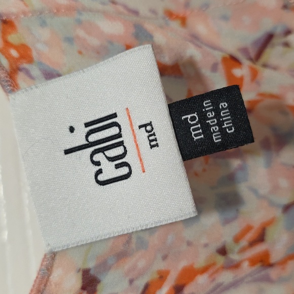 CAbi "Bella" Floral Print Sleeveless Chiffon Blouse - Picture 7 of 16